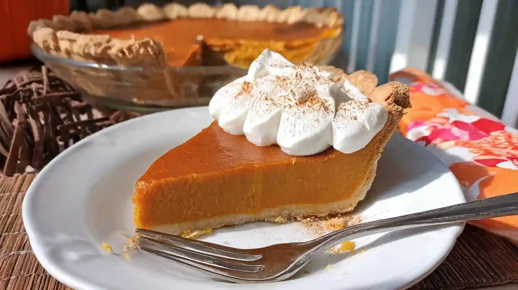 Perfect Sweet Potato Pie Slice with Golden Crust