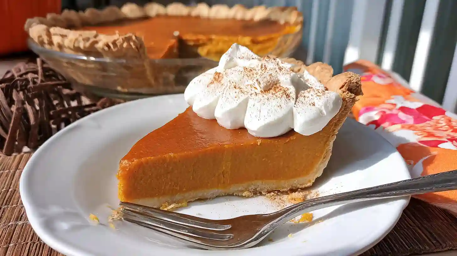 Perfect Sweet Potato Pie Slice with Golden Crust