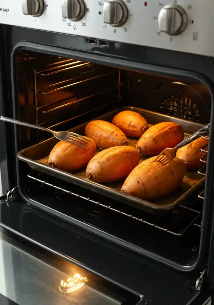 Fork Tender Sweet Potatoes After Roasting for Pie