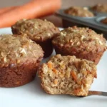 Moist Healthy Carrot Cake Muffins Stack