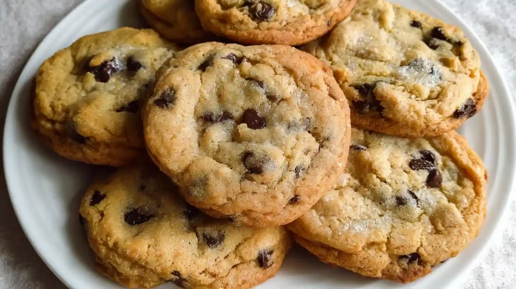 Soft Chewy Gluten Free Cookies on Parchment Paper