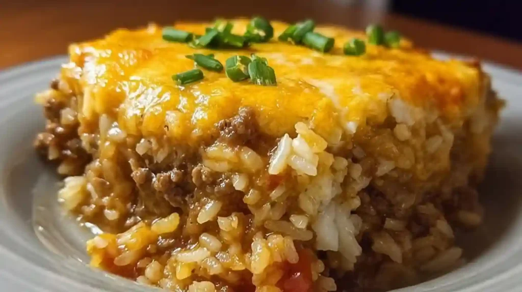 Easy Cheesy Hamburger Rice Casserole Recipe Best