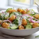 easy Knuspriger Gnocchi-Salat mit Joghurt-Dressing Recipe