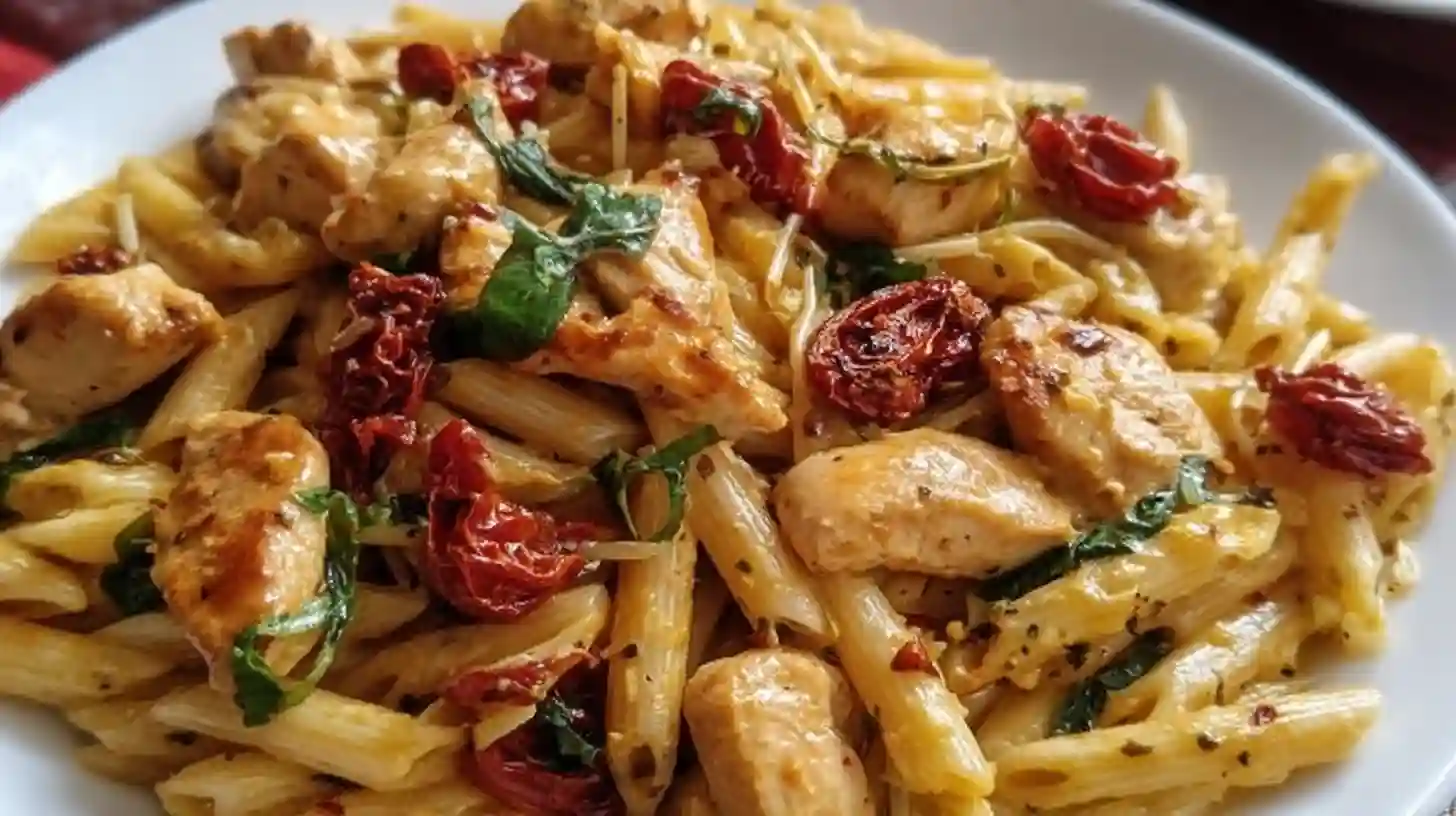 Easy Sun Dried Tomato Pasta with Chicken Recipe