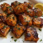 Air Fryer Honey Garlic Salmon Bites Recipe