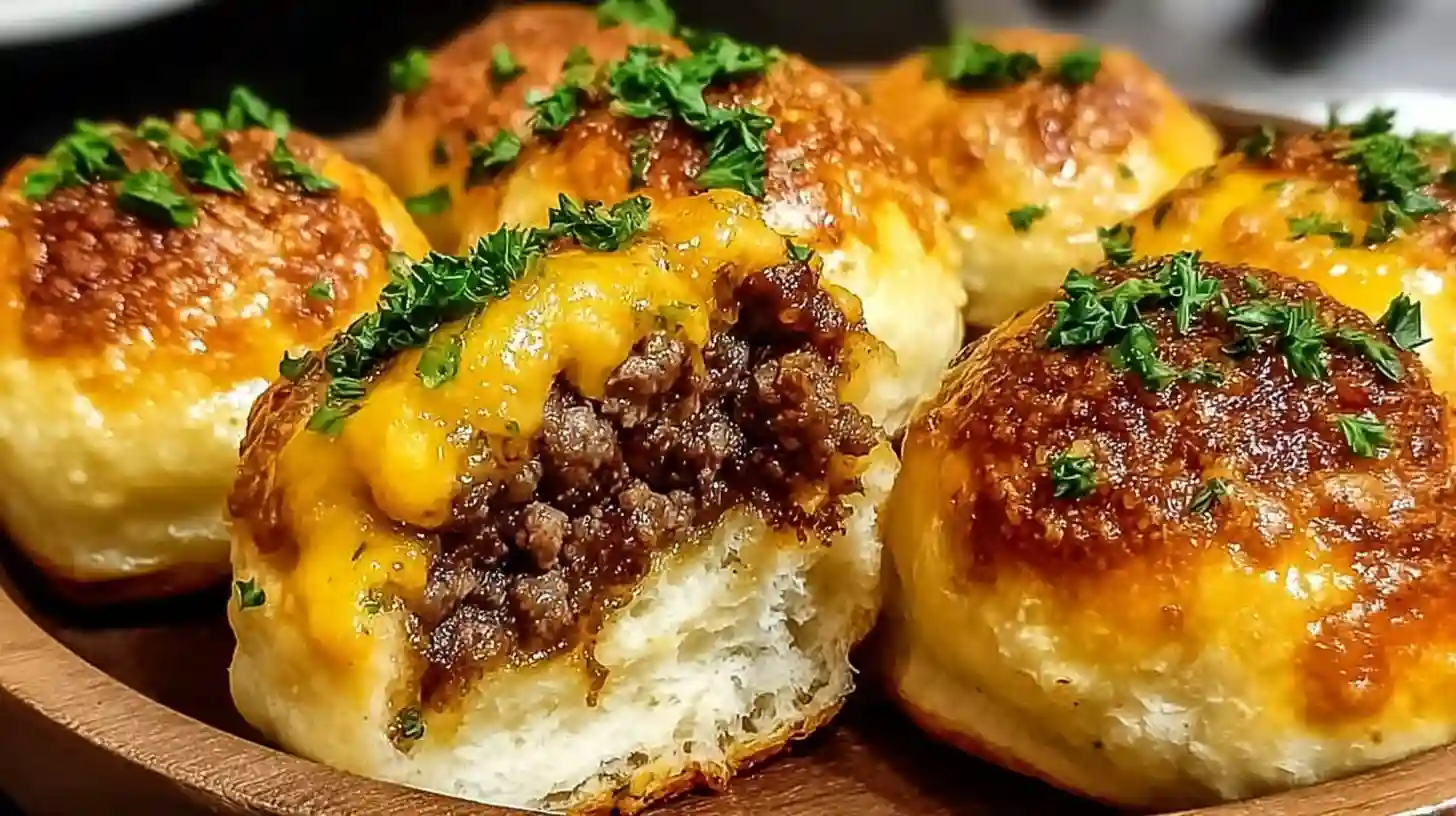 Garlic Parmesan Cheeseburger Bombs