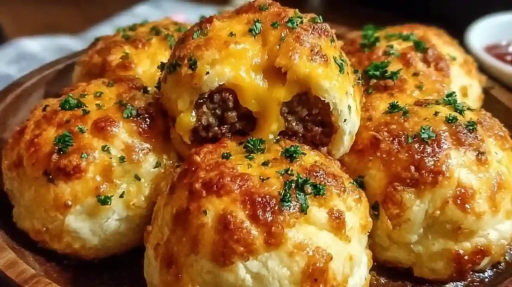 Garlic Parmesan Cheeseburger Bombs Recipe
