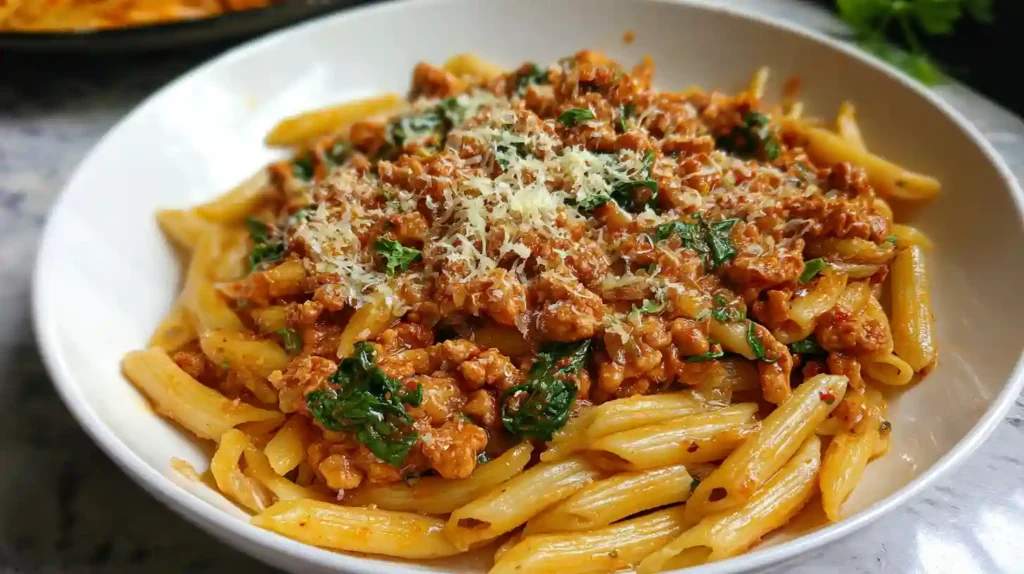 Ground Chicken with Pasta Recipe