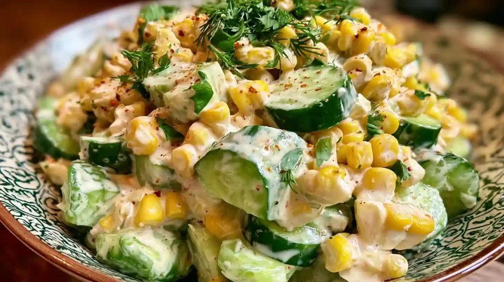 Easy Street Corn Creamy Cucumber Salad Recipe