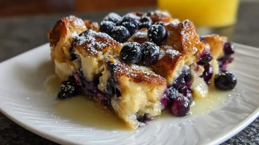 Blueberry Lemon French Toast Casserole Overnight Recipe