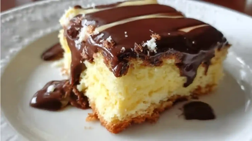 Boston Cream Poke Cake