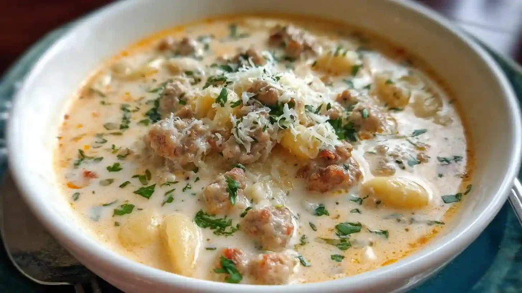Creamy Parmesan Italian Sausage Soup