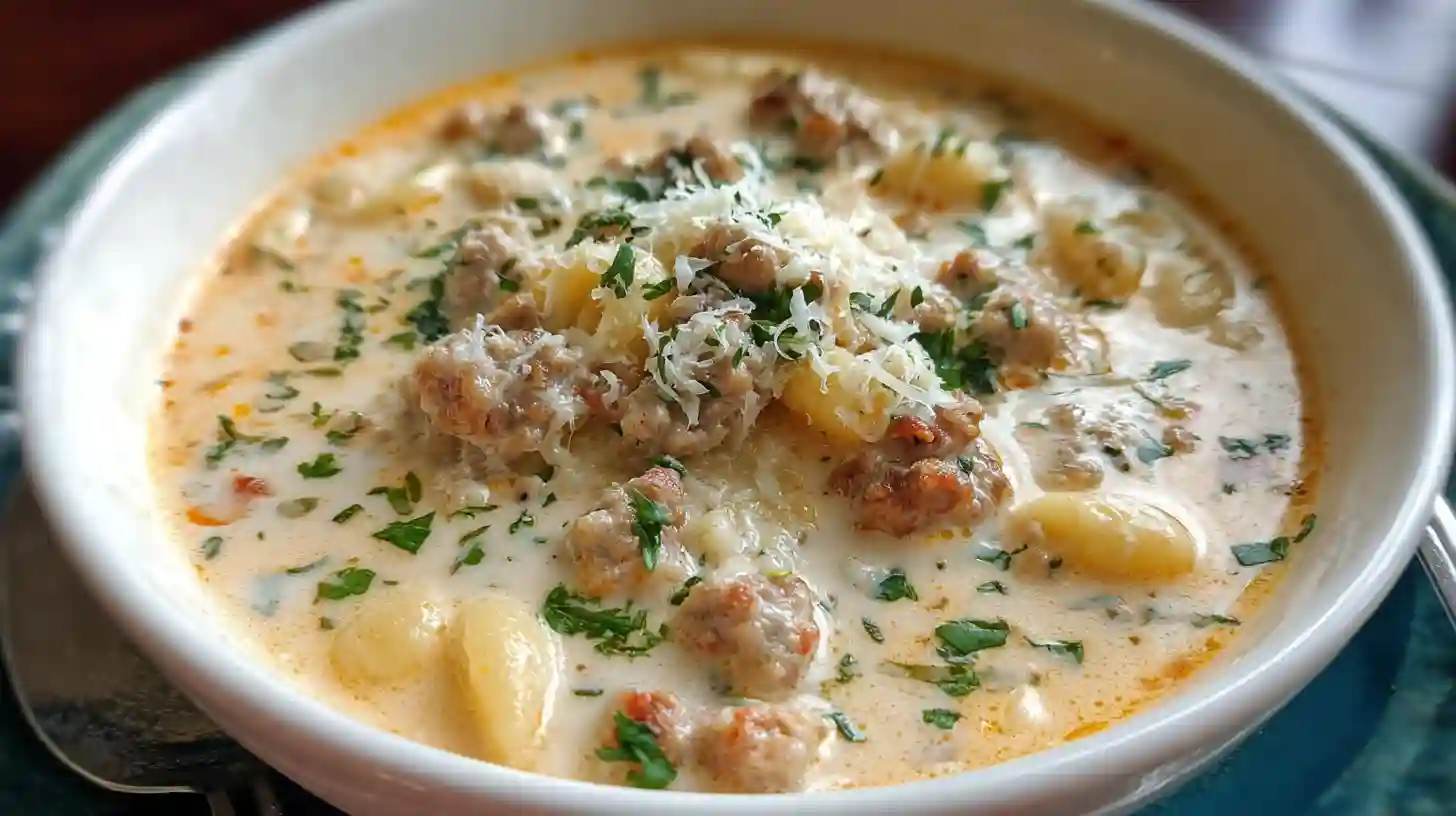 Creamy Parmesan Italian Sausage Soup