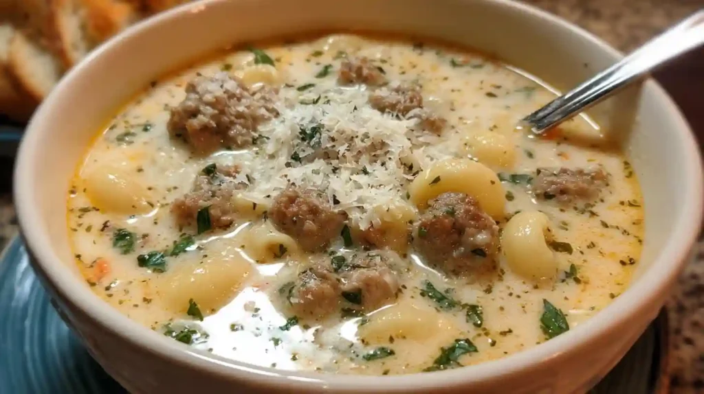 Creamy Parmesan Italian Sausage Soup