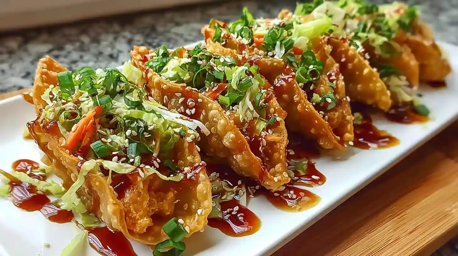 Crispy Chicken Wonton Tacos
