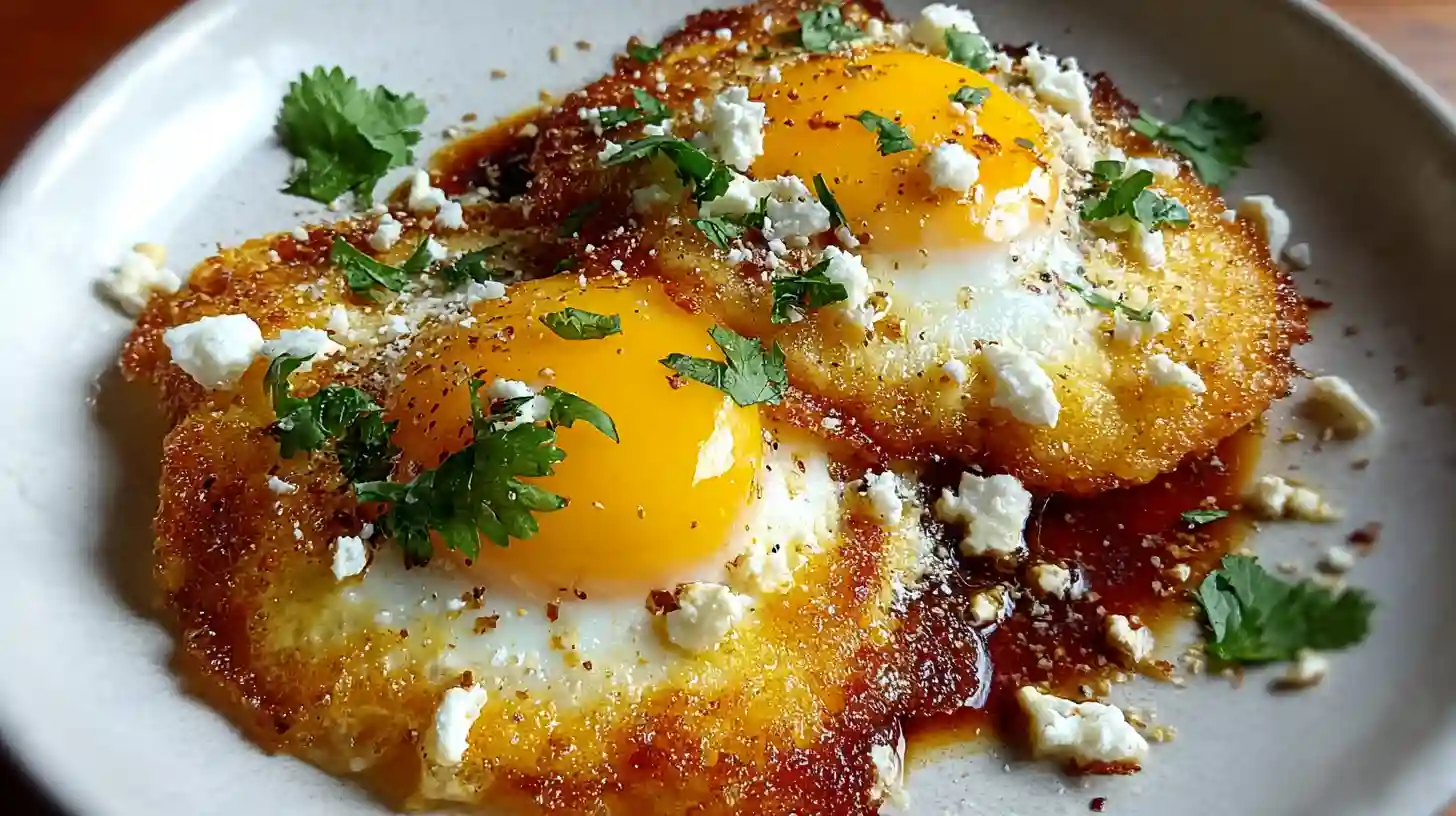 Crispy Feta Fried Eggs