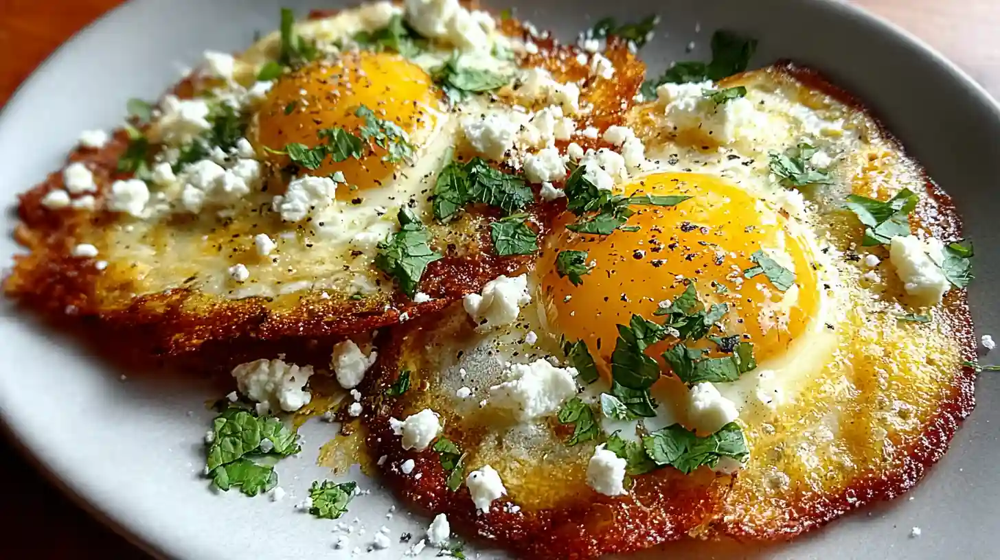 Crispy Feta Fried Eggs