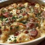 Pierogi Casserole with Kielbasa