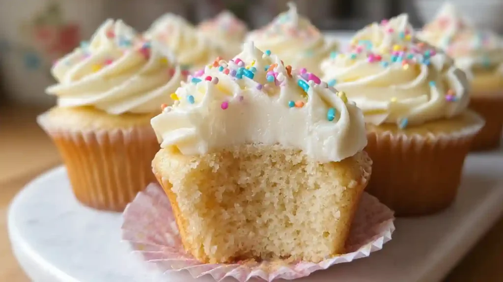 Vanilla Birthday Cupcakes