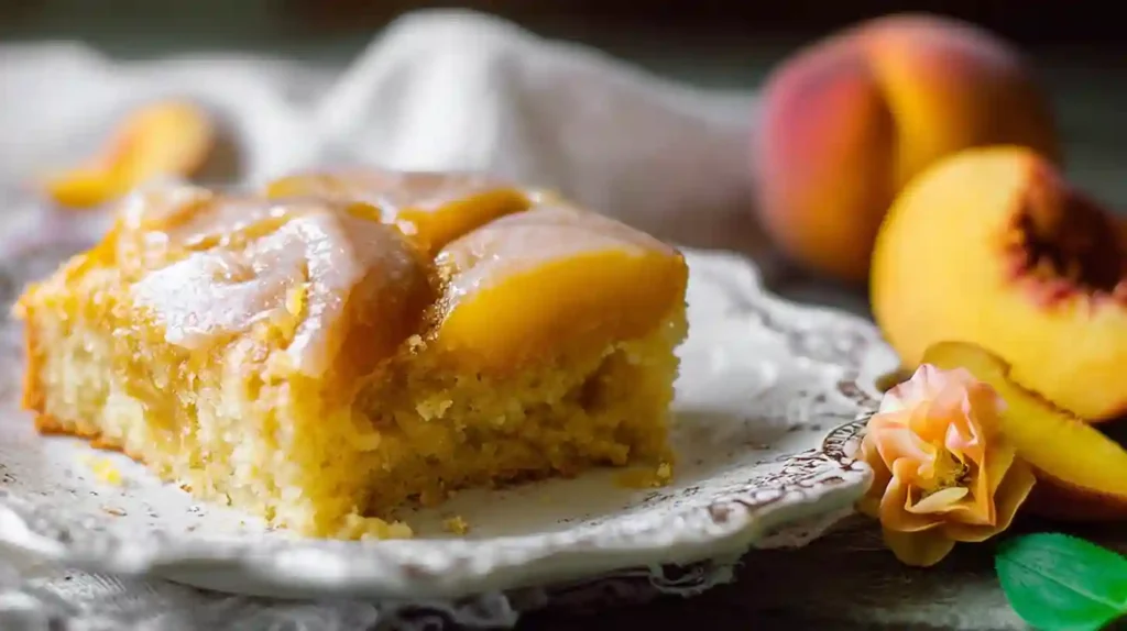 brown sugar peach cake