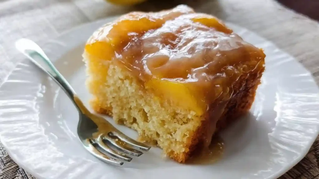 brown sugar peach cake