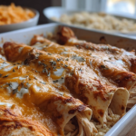 38g Protein Chicken Enchiladas with Dreamy White Sauce