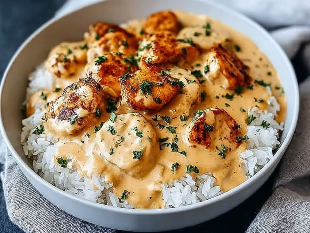 Creamy Smothered Chicken and Rice