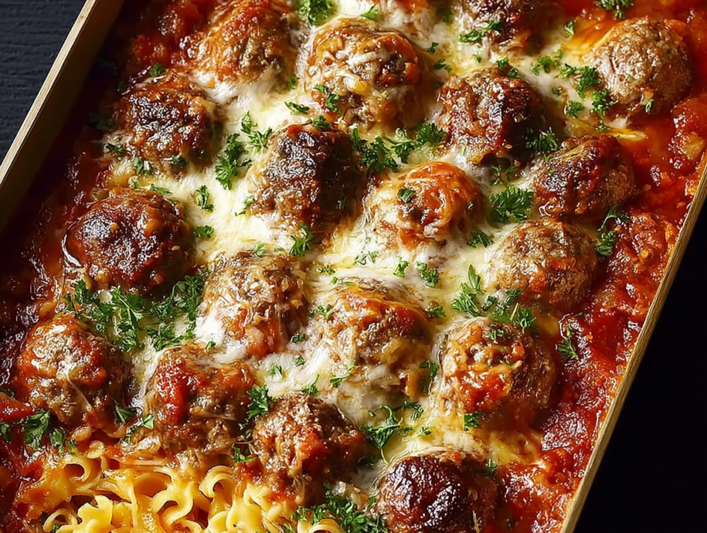 Dump-and-Bake Meatball Casserole
