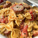 One Pot Creamy Cajun Sausage Pasta