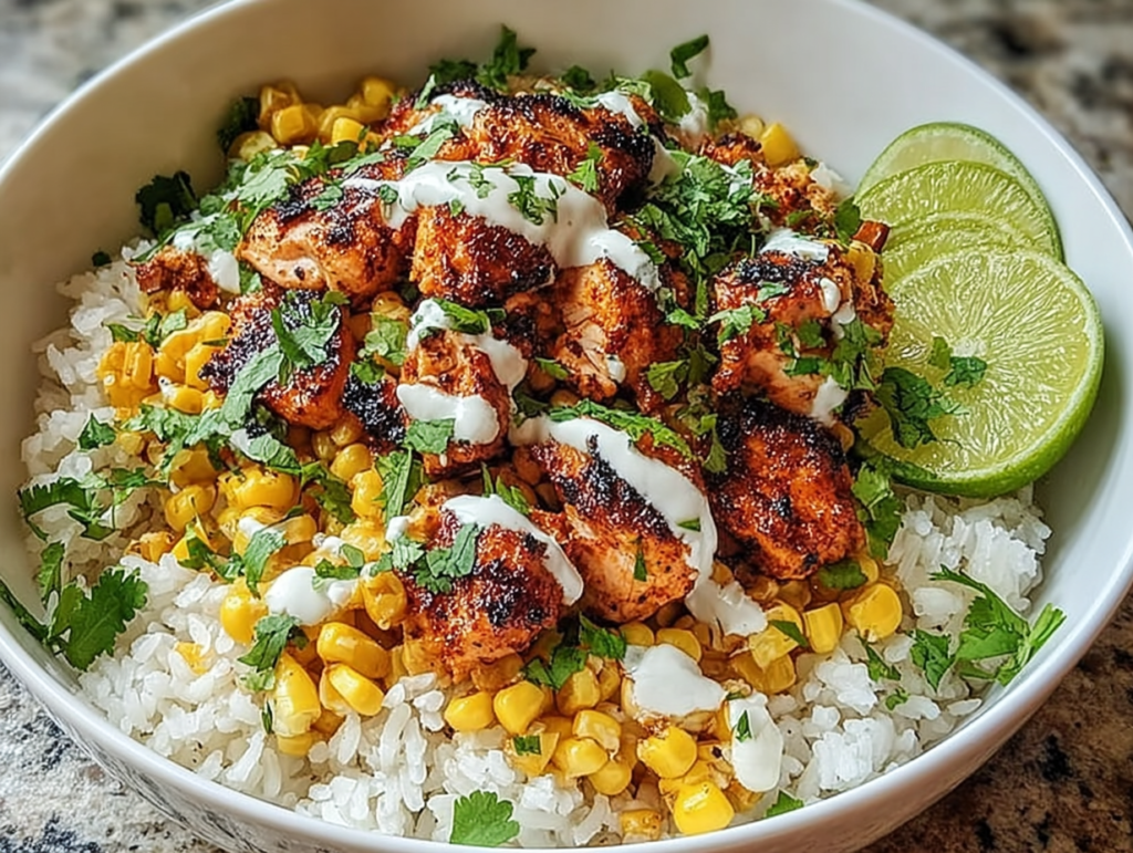 Street Corn Chicken Rice Bowl Recipe