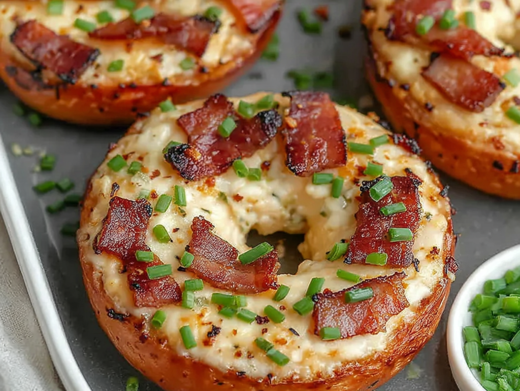 Zesty Bacon Cream Cheese Bagels