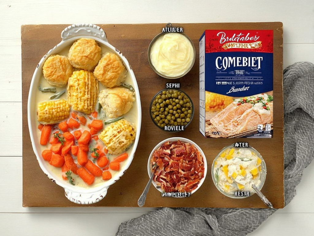 Chicken Biscuit Dinner Cobbler