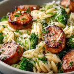 Chicken Sausage and Broccoli Orzo