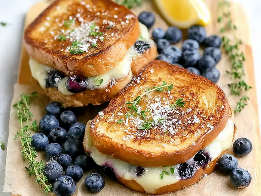 Crispy Blueberry Grilled Cheese