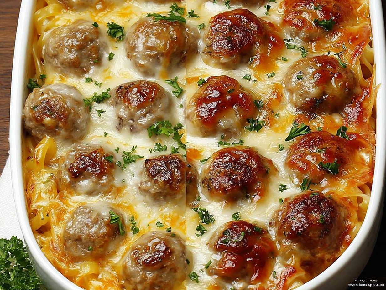 Dump-and-Bake Meatball Casserole
