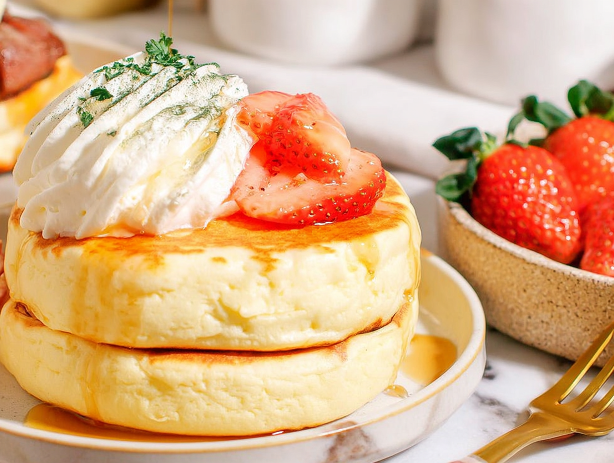 Fluffy Japanese Soufflé Pancakes