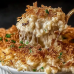 French Onion Chicken Rice Bake