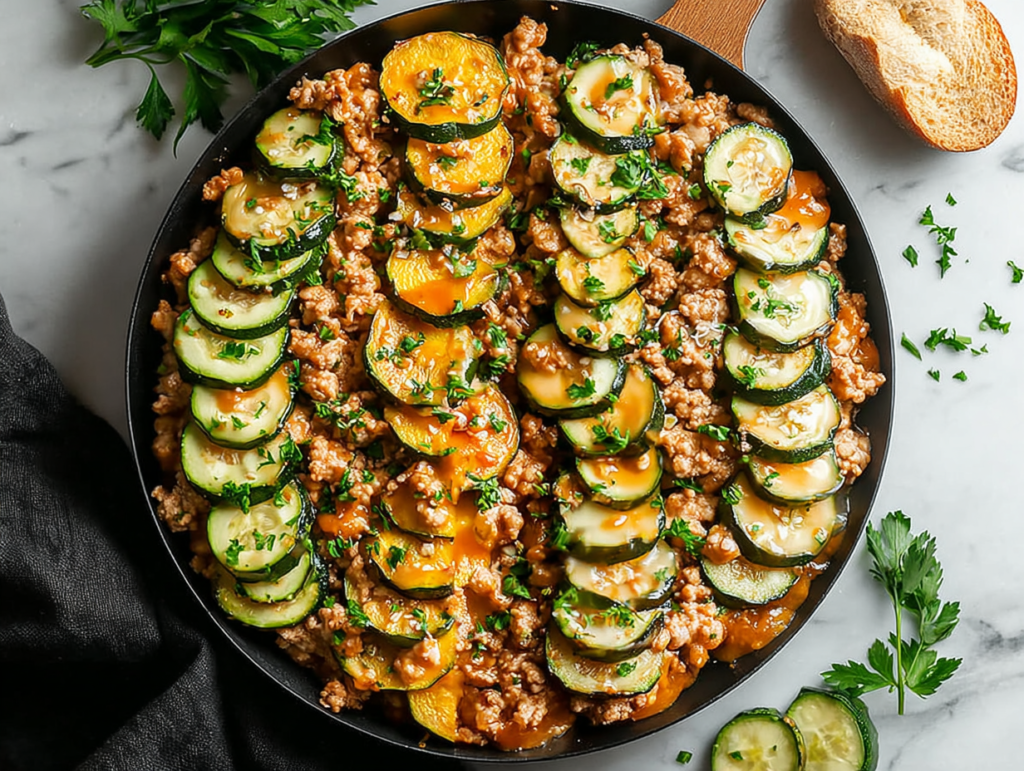 Ground Turkey and Zucchini Skillet