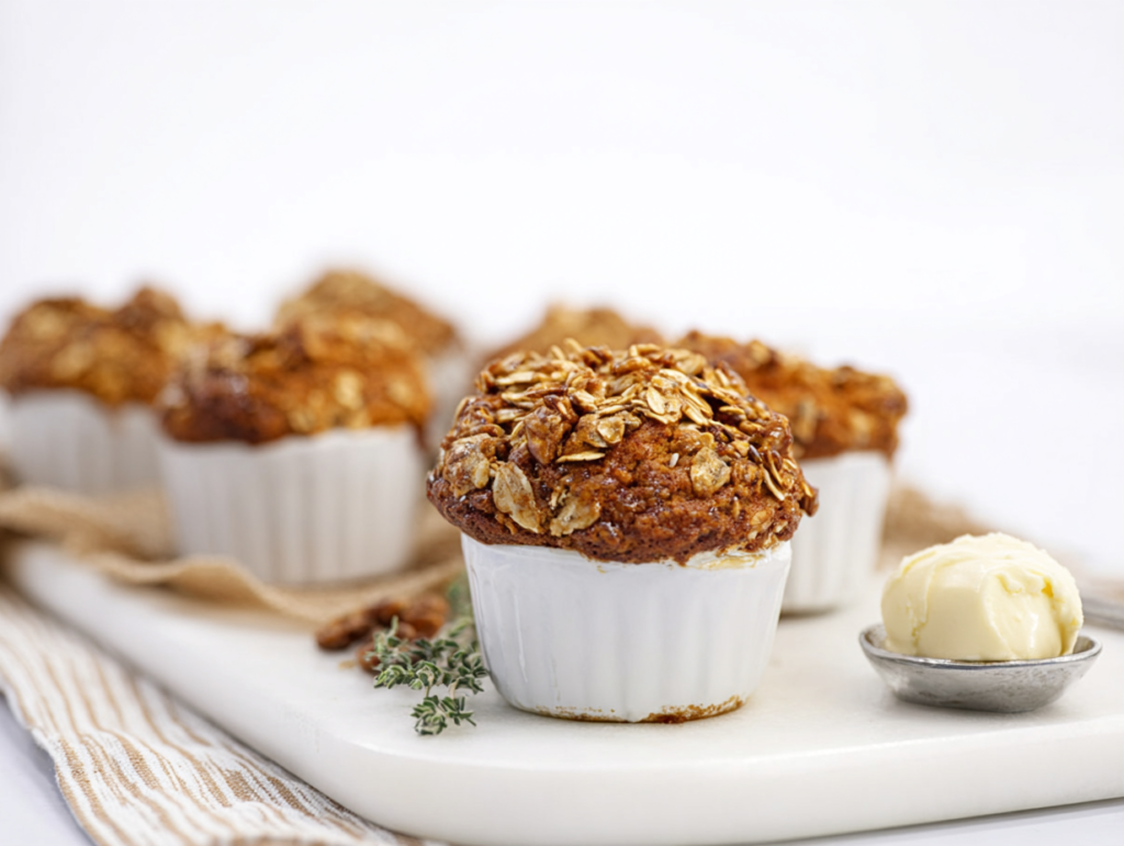 Healthy Banana Oatmeal Muffins