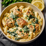 Healthy Garlic Parmesan Chicken Pasta