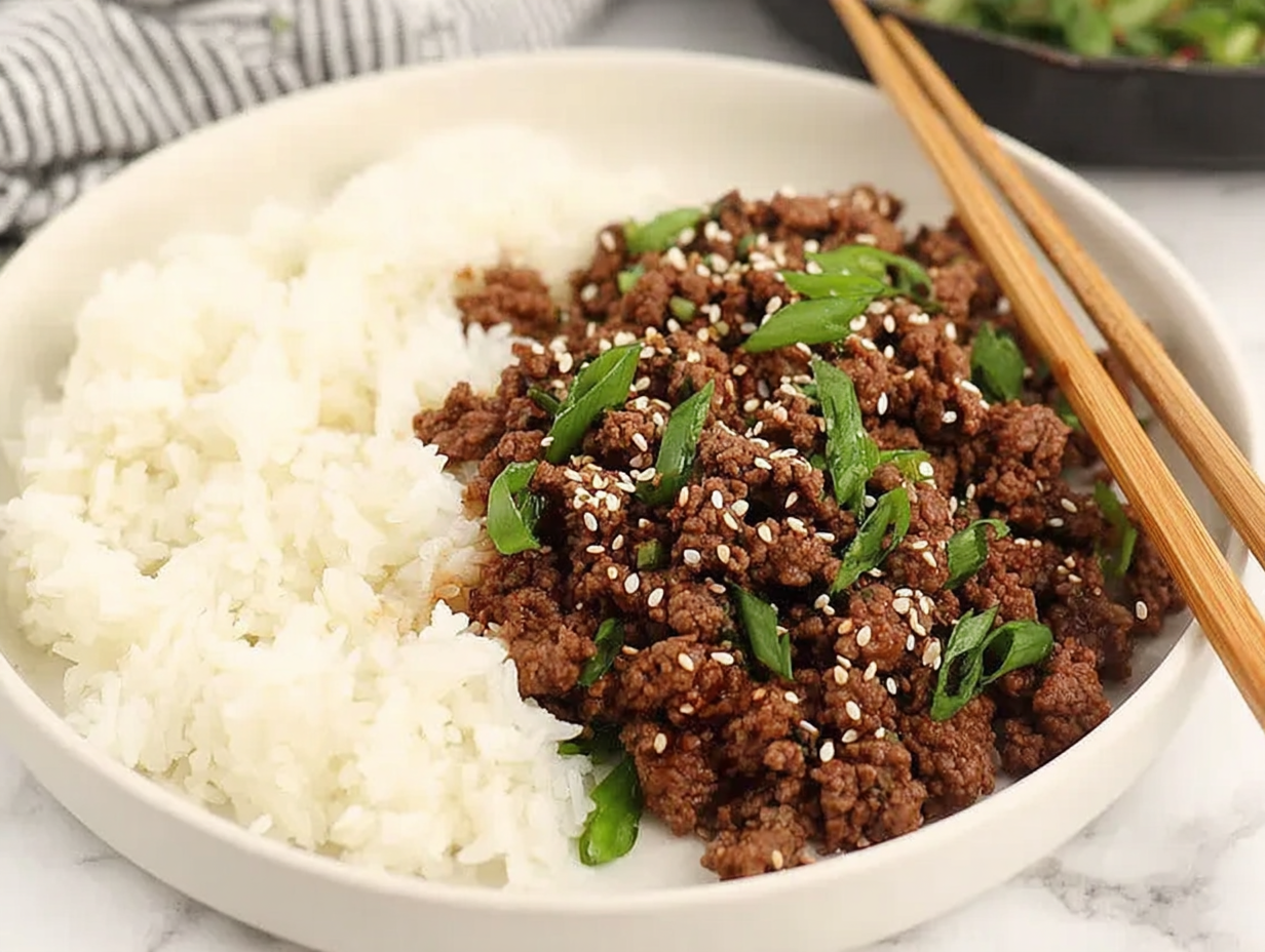Korean Ground Beef Bowl (25-Minutes)