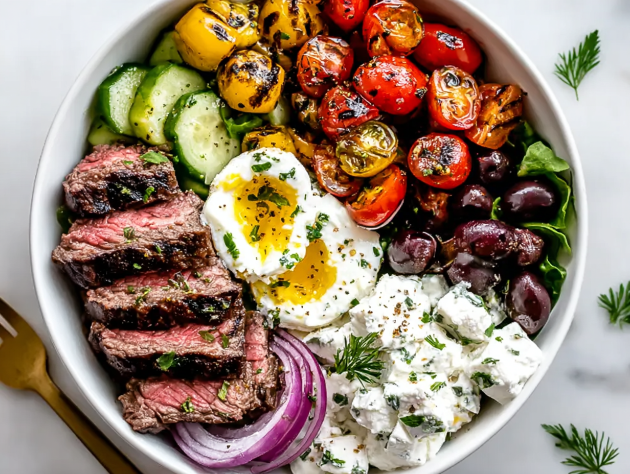 Mediterranean Steak Bowl Recipe