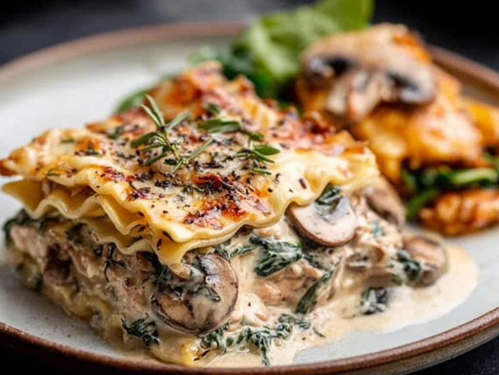 Mushroom And Spinach Lasagna Recipe