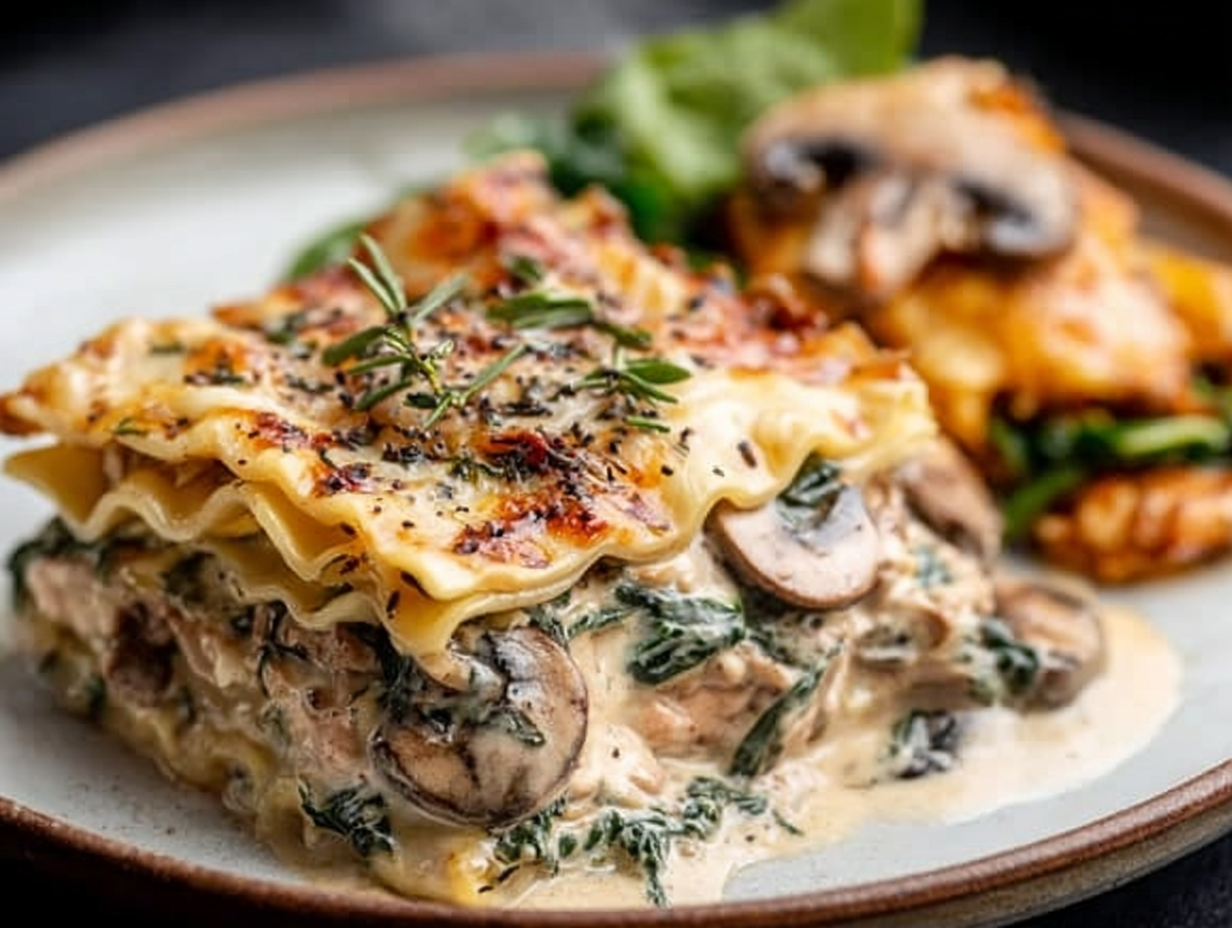 Mushroom And Spinach Lasagna Recipe