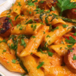 One Pot Creamy Cajun Sausage Pasta (30-Minutes)