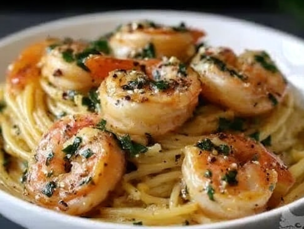 One-Pot Garlic Butter Shrimp Pasta