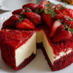 Red Velvet Strawberry Cheesecake
