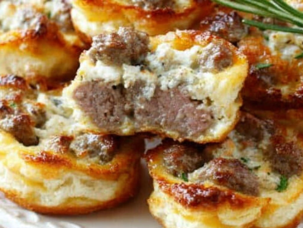 Sausage and Cream Cheese Biscuit Bites