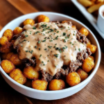 Tater Tot Breakfast Bowl with Sausage Gravy