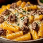 Ultimate Loaded Cheeseburger Alfredo Pasta : Creamy Dinner
